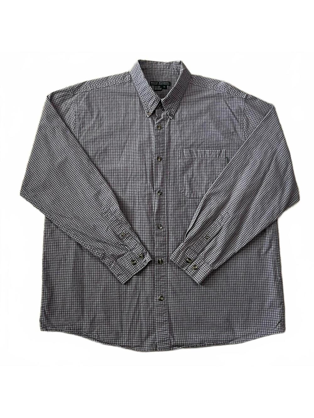 Vintage Royal Robbins Mens Button Up Long Sleeve Shirt Red Gray Plaid Size XL